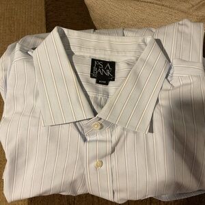 🪼HP🪼 NWOT Jos. A. Bank Bold Classic Blue & White Striped Shirt, Size  18 1/2”|36